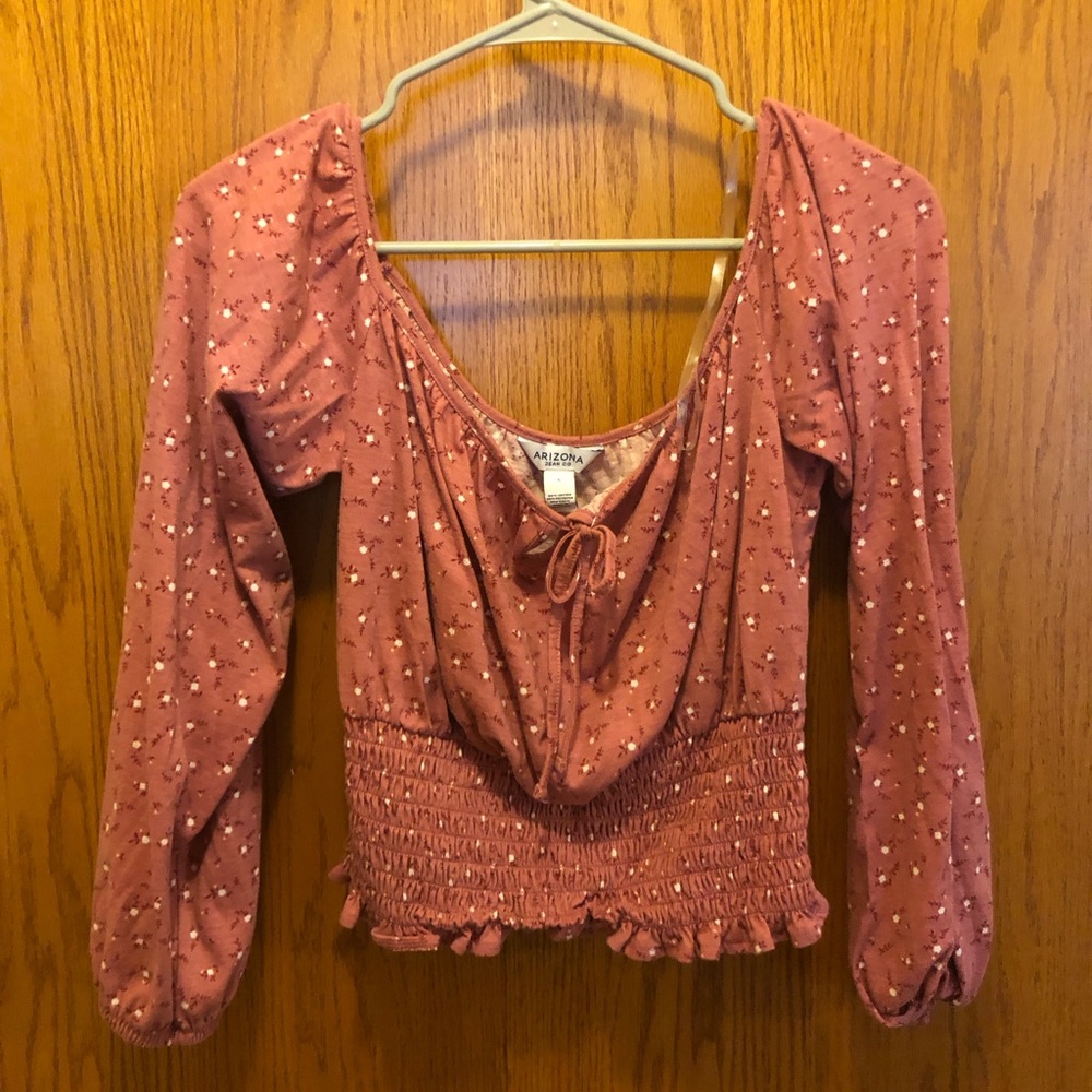 Pink Floral Arizona crop-top